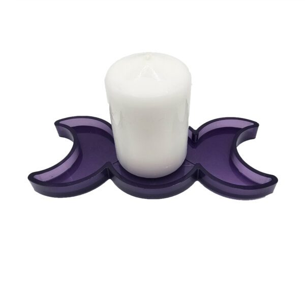 Porte bougie triple lune avec pentacle – Image 4